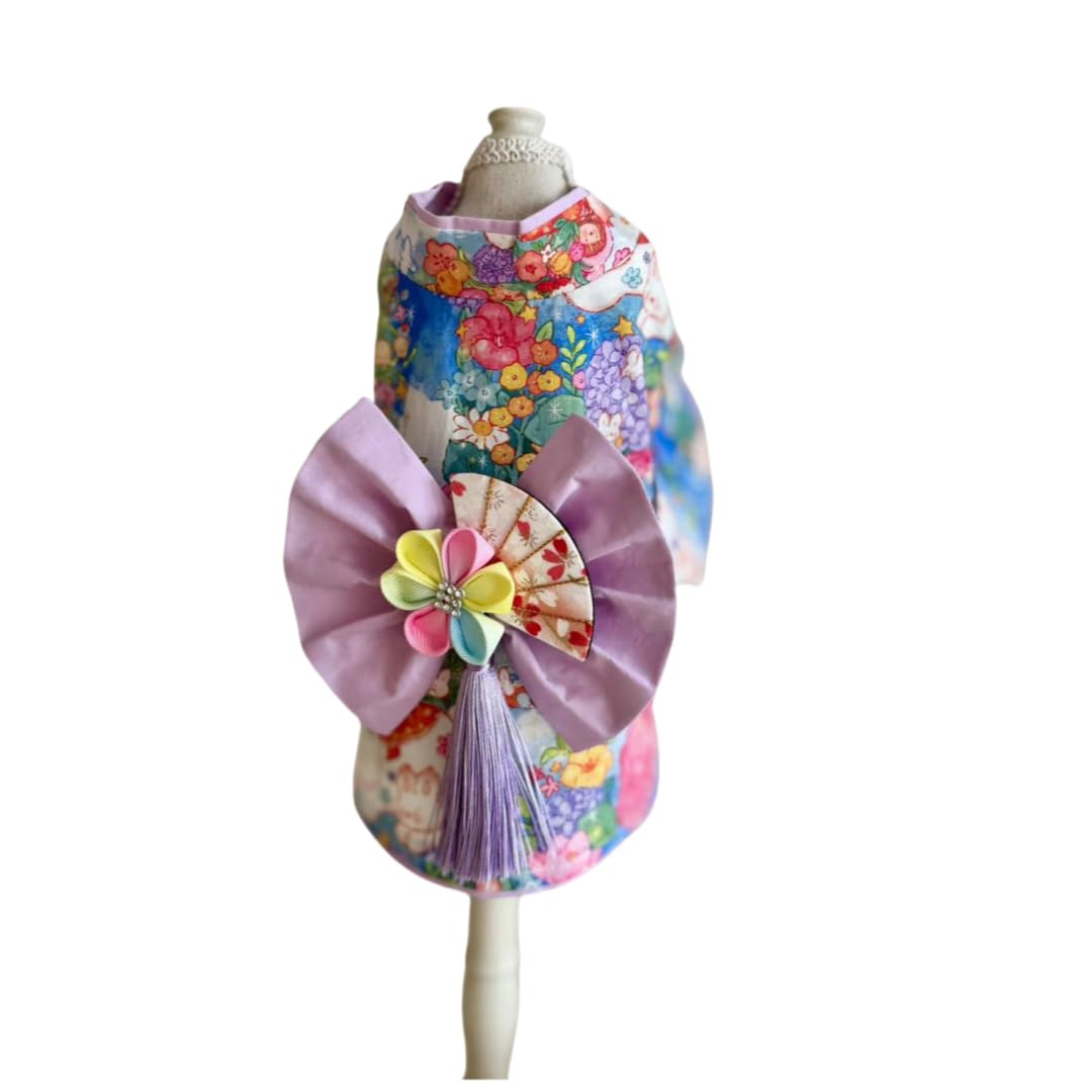 夏浴衣風(赤)短毛シュシュ、わんちゃん猫ちゃん用 楽天市場】猫犬服 春物 和風 浴衣 桜 蝶結び 着物 両足 和服